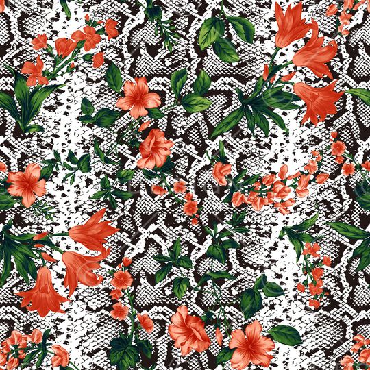 蛇印花华亿平台图片