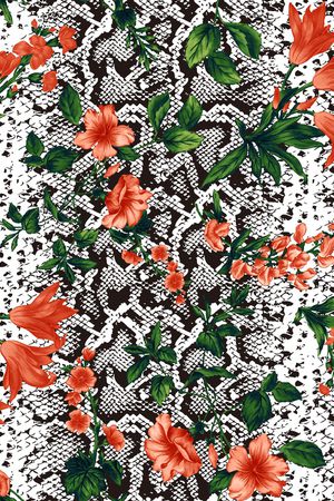 蛇印花华亿平台图片