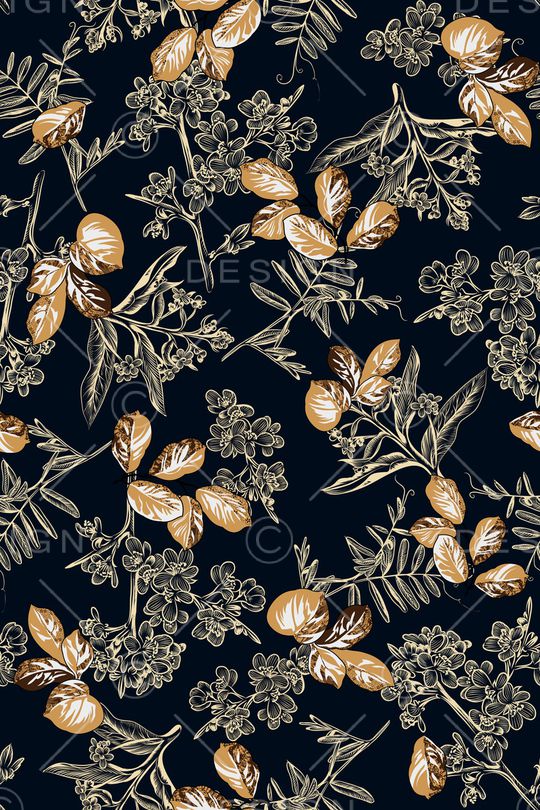 绿植树叶印花华亿平台图片