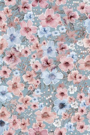 民族花卉印花华亿平台图片