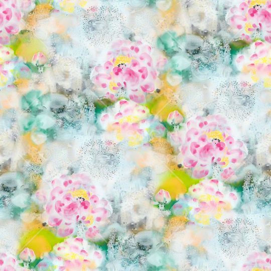 荷花印花华亿平台图片