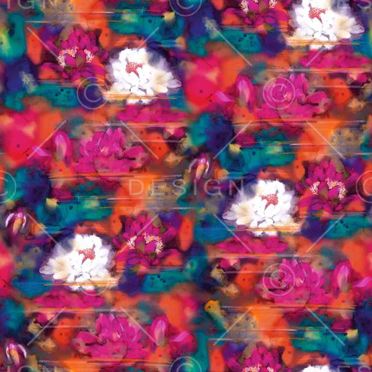 荷花印花华亿平台图片