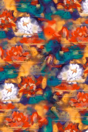 荷花印花华亿平台图片