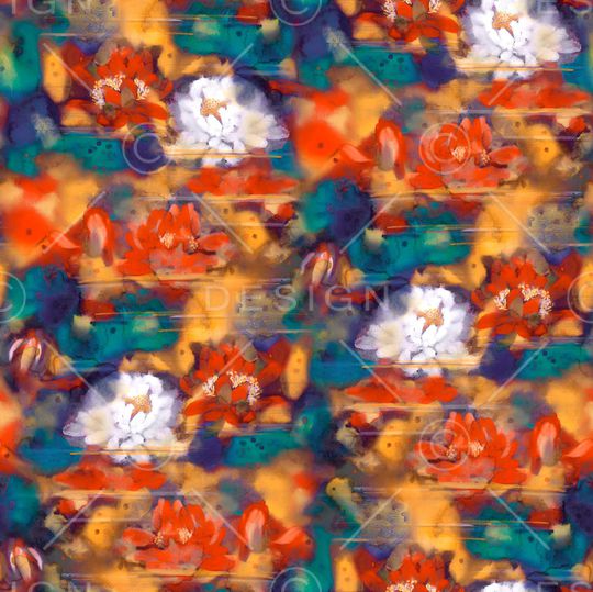 荷花印花华亿平台图片