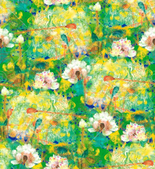 荷花印花华亿平台图片