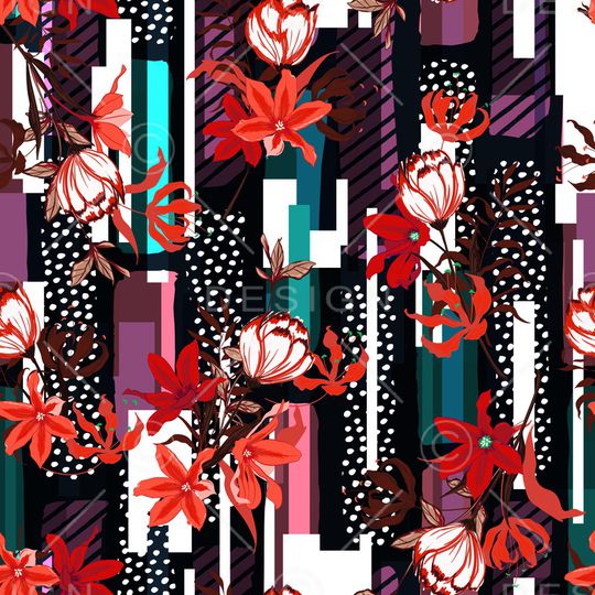 绿植树叶印花华亿平台图片