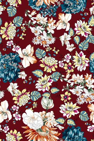 满版散花印花华亿平台图片