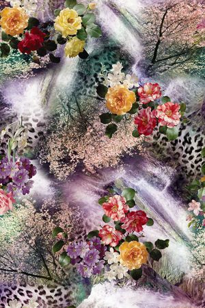 绿植树叶印花华亿平台图片