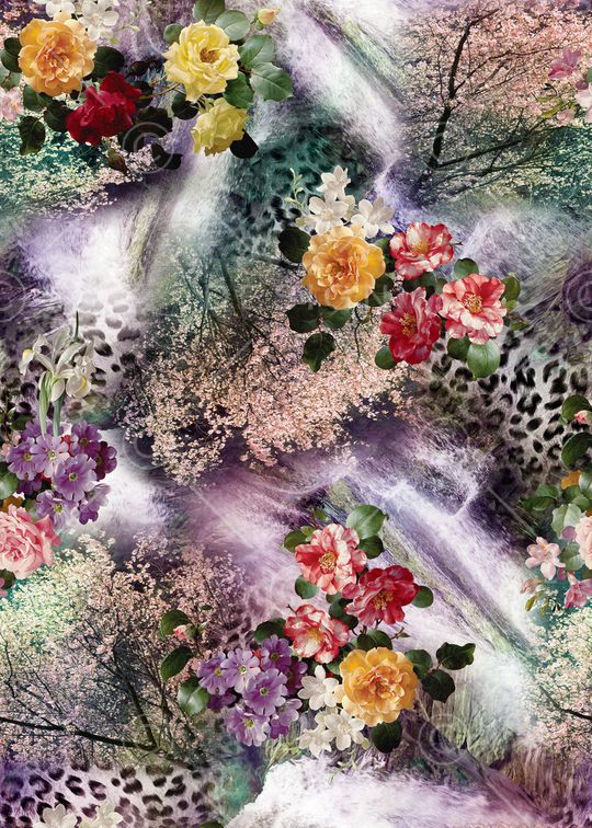 绿植树叶印花华亿平台图片