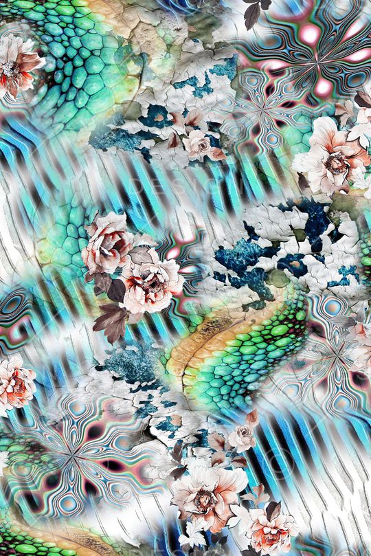 绿植树叶印花华亿平台图片