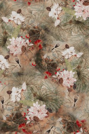 荷花印花华亿平台图片