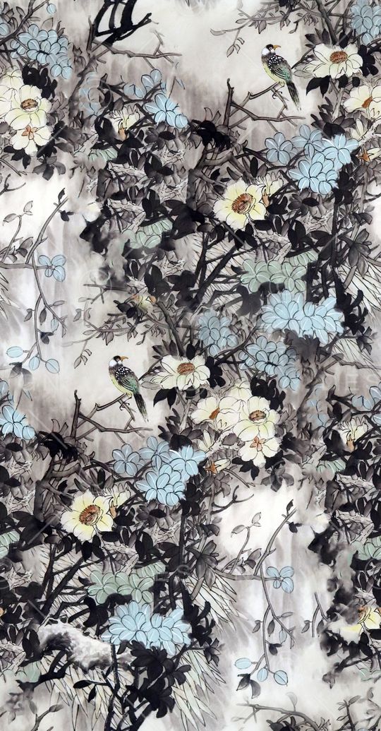 水墨风印花华亿平台图片