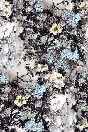 水墨风印花华亿平台图片