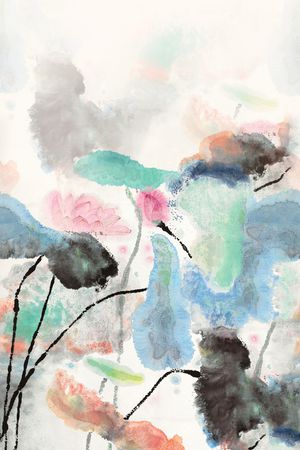 荷花印花华亿平台图片