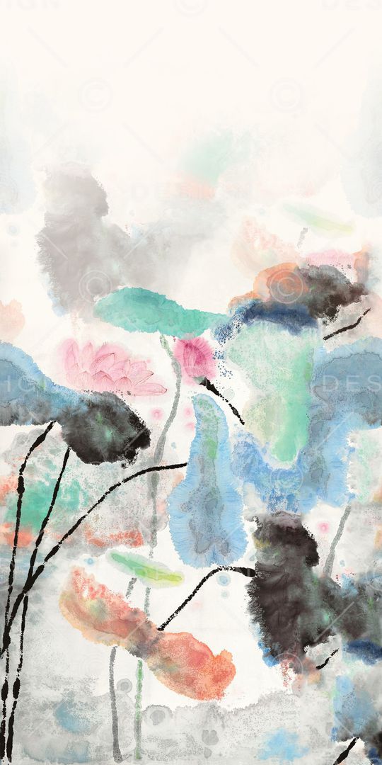 荷花印花华亿平台图片