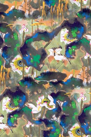 花鸟印花华亿平台图片