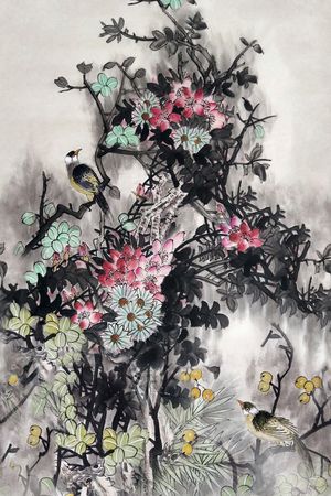 水墨风印花华亿平台图片