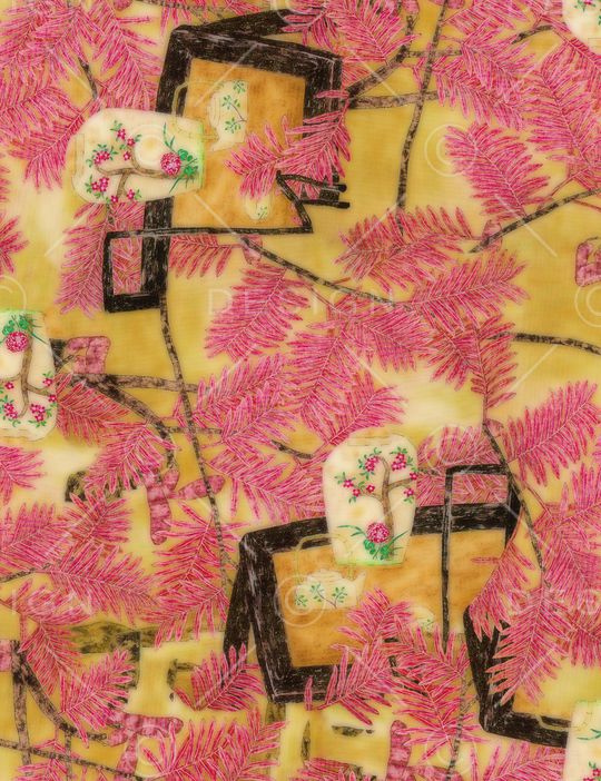 梅花印花华亿平台图片