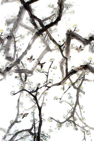 花鸟印花华亿平台图片