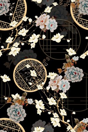 花卉印花华亿平台图片