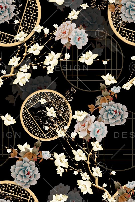 花卉印花华亿平台图片