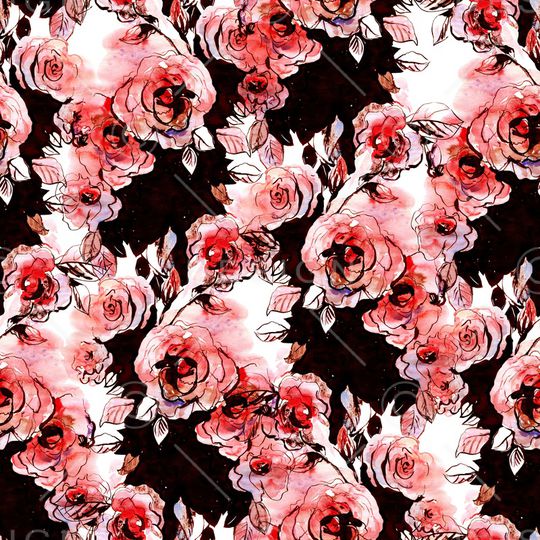 玫瑰花印花华亿平台图片