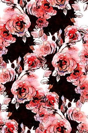 玫瑰花印花华亿平台图片