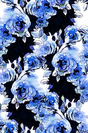 玫瑰花印花华亿平台图片