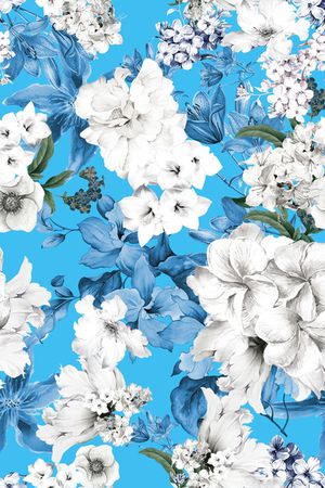 民族花卉印花华亿平台图片