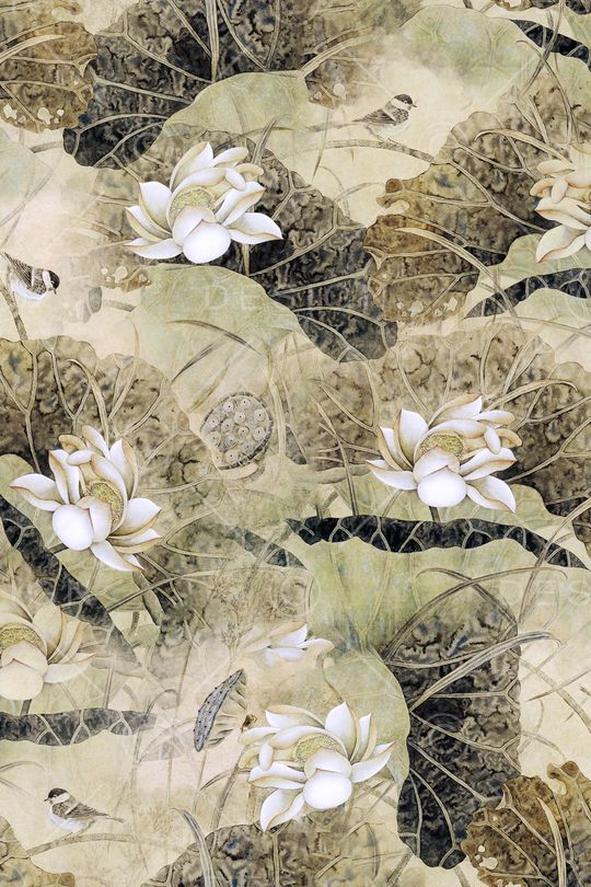 花鸟印花华亿平台图片