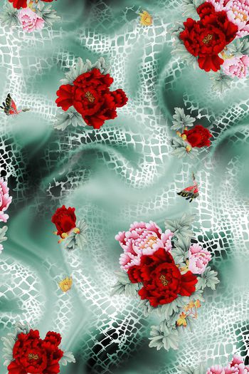 水墨风印花华亿平台图片