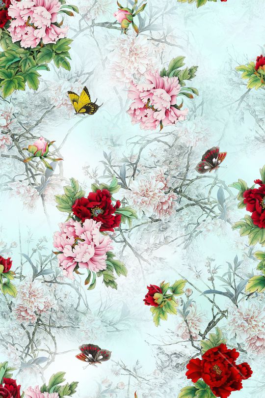 水墨风印花华亿平台图片