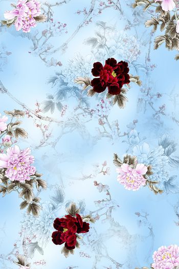 梅花印花华亿平台图片