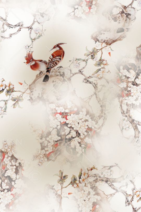 花鸟印花华亿平台图片