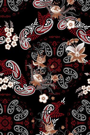 佩斯利印花华亿平台图片