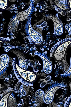 佩斯利印花华亿平台图片