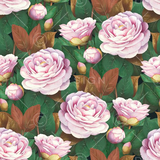 茶花印花华亿平台图片