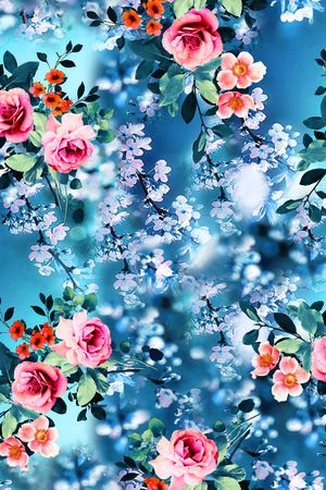 花卉印花华亿平台图片