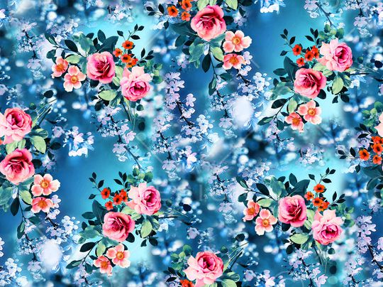 花卉印花华亿平台图片