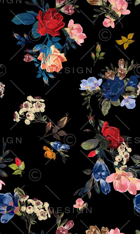 花卉印花华亿平台图片