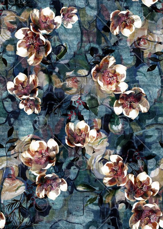 民族花卉印花华亿平台图片