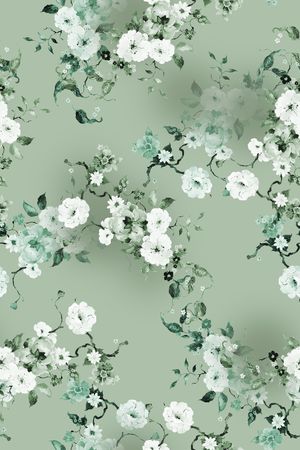 清爽底花卉印花华亿平台图片