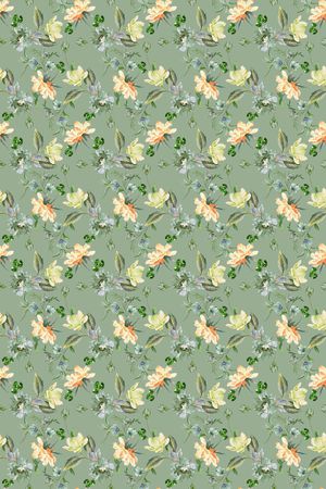 清爽底花卉印花华亿平台图片