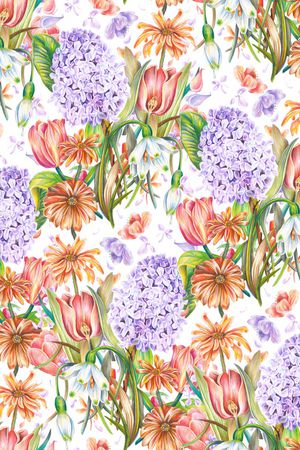 花卉蝴蝶印花华亿平台图片