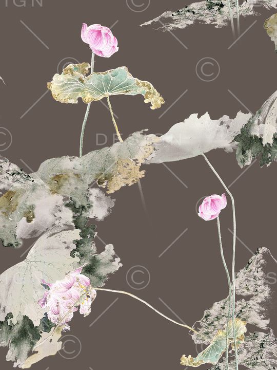 荷花印花华亿平台图片