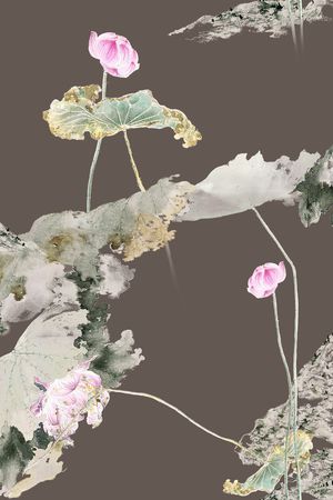 荷花印花华亿平台图片