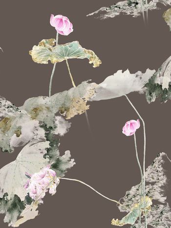 荷花印花华亿平台图片