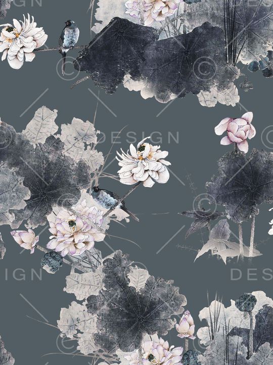 花鸟印花华亿平台图片