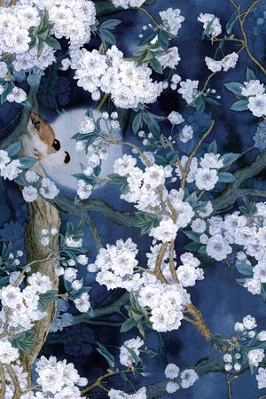 花鸟印花华亿平台图片