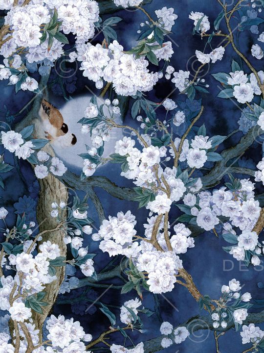 花鸟印花华亿平台图片